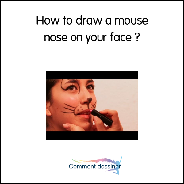 How to draw a mouse nose on your face